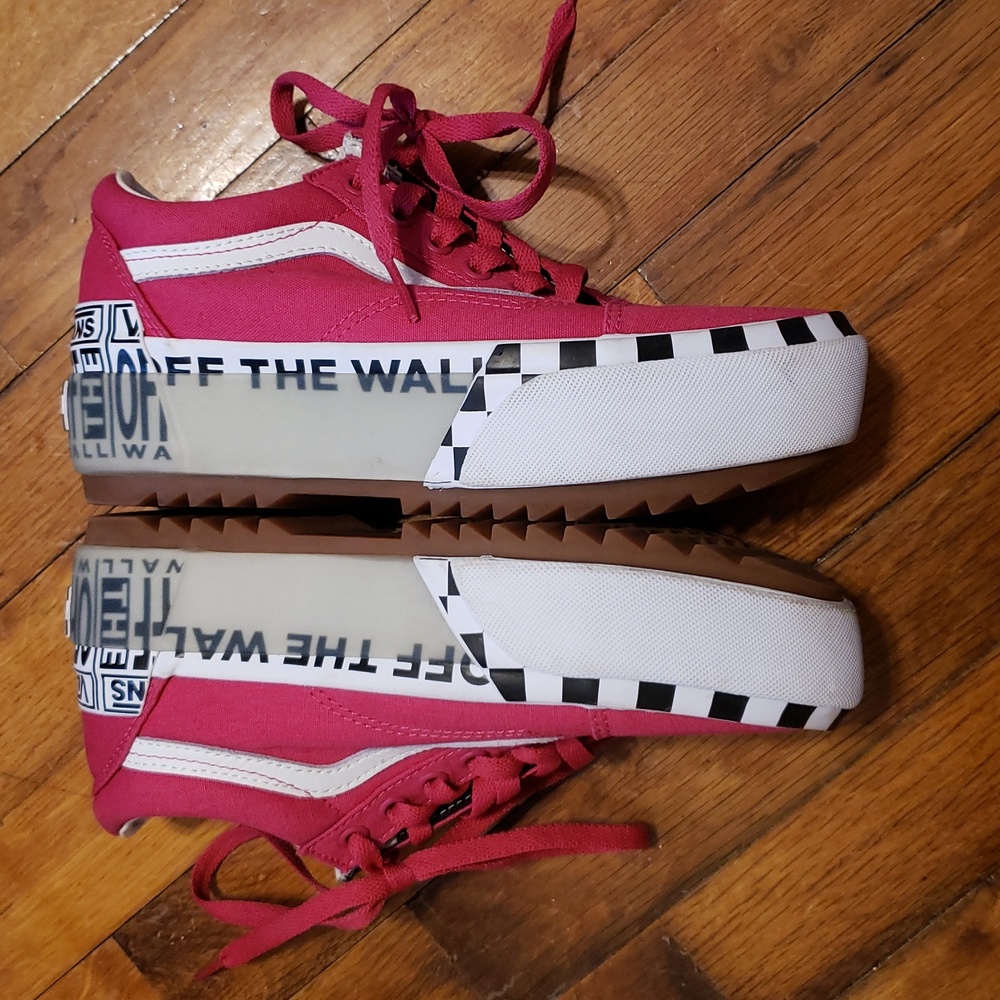 Vans Old Skool Stacked Platform Sneakers W6.5 Cabaret - Picture 4 of 14